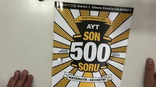 AYT MATEMATİK  KİTAP ÖNERİSİ | HIZ YAYINLARI AYT SON 500 MATEMATİK GEOMETRİ SORU BANKASI