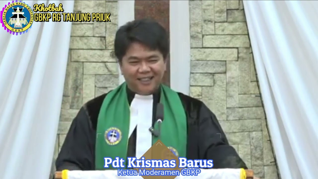 Pdt Krismas Imanta Barus di GBKP Tanjung Periuk part 2