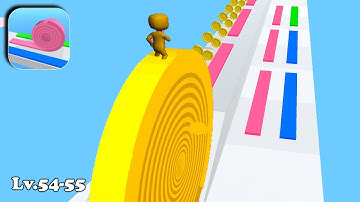 Layers Roll 🌈⭕🌈 Colors Gameplay New Update Android Game Level 54-55