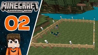 Minecraft PS4 - Aventure Survie #02 : CONSTRUCTION DES ENCLOS