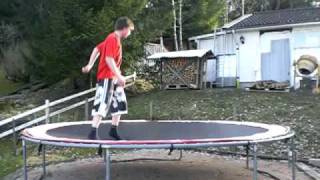 Frontflip 360 on trampoline