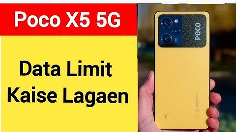 How to set data usage, Poco X5 5G me data limit Kaise lagaen