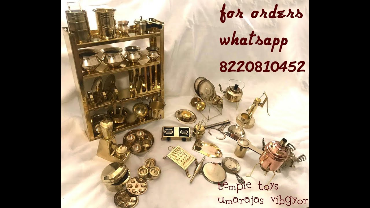 Brass miniature kitchen set YouTube