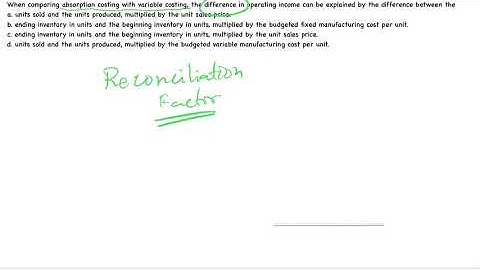 CMA US Part-1 | Absorption and Variable Costing | The Leaders Academy |Q-7,8 | Sec D | Reco Factor |