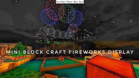 Mini block craft: Fireworks display.