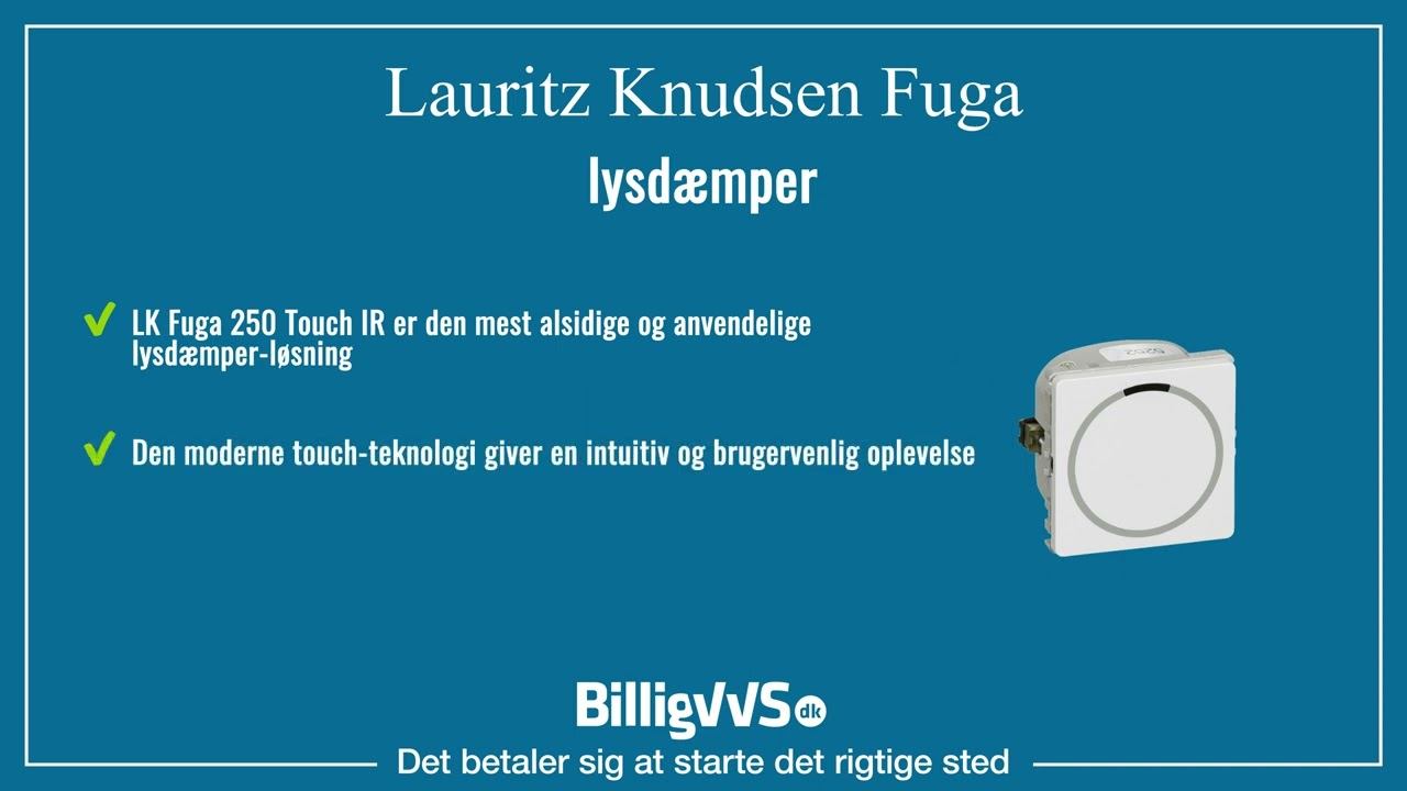 glas der ovre beton LK Fuga Lysdæmper LED 250 Touch IR med korrespondance, 1M, hvid EAN:  5702969106919 - YouTube