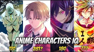 Anime characters IQ