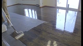 Time-Lapse:  Dark Stain on Red Oak