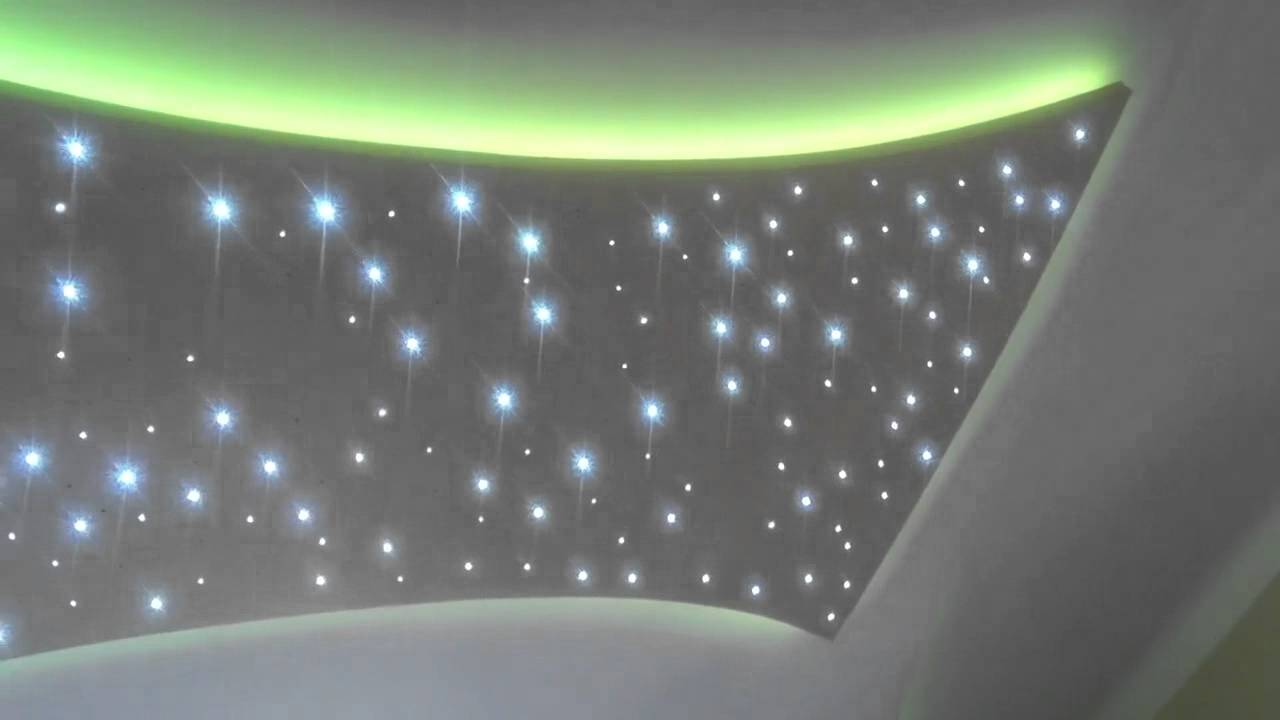 Csillagos égbolt ledekkel és rgb peremvilágÃtással youtube Nappali gipszkarton világítás