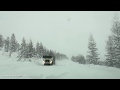 Колымская трасса. Метель и снегопад на перевале Лошкалах. Магаданская область