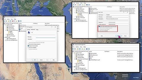 Modify and Create Users With Computer Management in windows 11 pro.