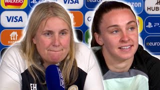 Emma Hayes and Charles prematch press conference | Chelsea v Barcelona | Women's Champions League