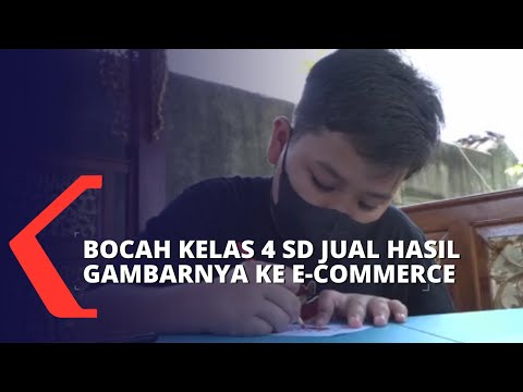 Jual Hasil Gambarnya di E-commerce, Bocah Kelas 4 SD Viral!