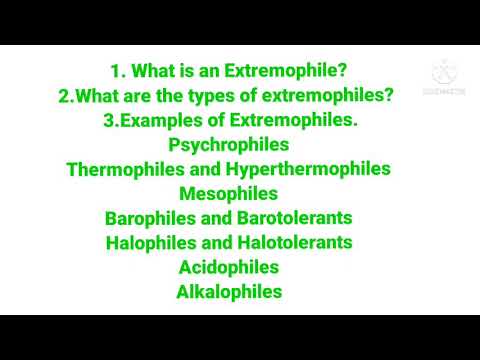 Extremophiles, its types and examples