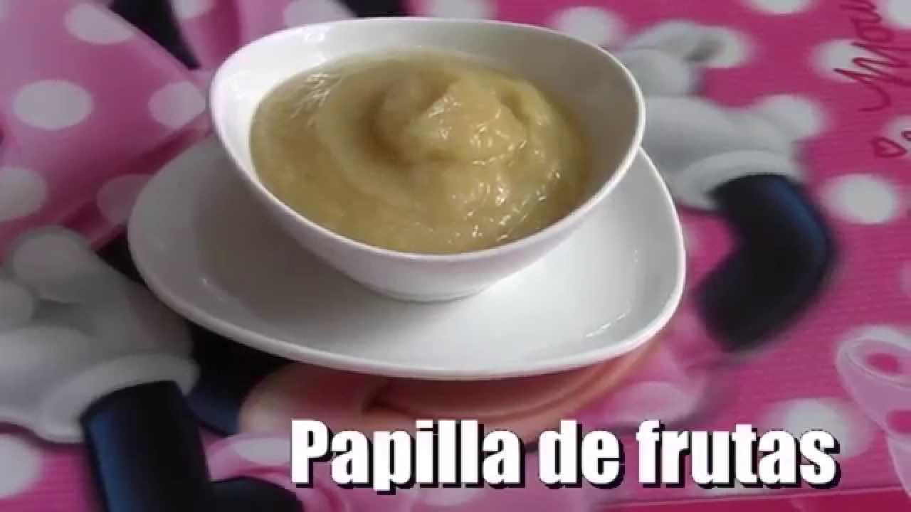 PAPILLA DE FRUTAS ( MANZANA, PERA Y PLÁTANO O BANANA ) , PARA BEBÉ