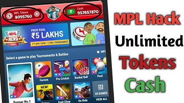 MPL Unlimited tokens & Cash trick || Mpl pro get Unlimited tokens and Money no Root