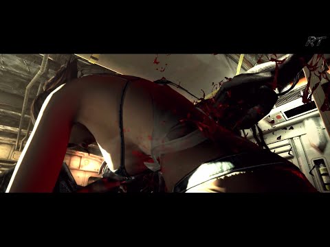 Resident Evil 5 Ryona belly stab by wesker