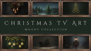 Vintage Gold Picture Frame Christmas TV Art Screensaver | Moody Winter Holiday Collection | 1HR 4K