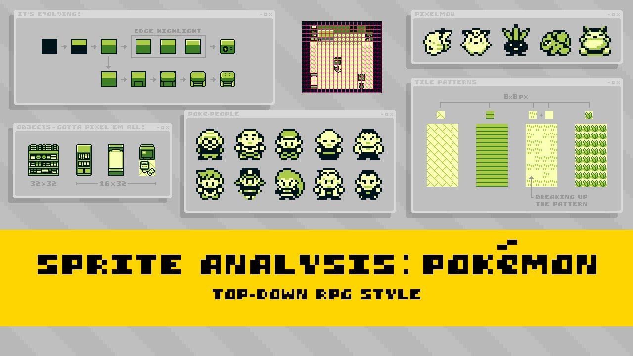 Game Boy / GBC - Pokémon Crystal - Intro Sprites - The Spriters