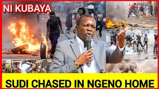 Wueh! Ground ni kubaya! Oscar Sudi heckled and chased in Emurua Dikir by angry residents today