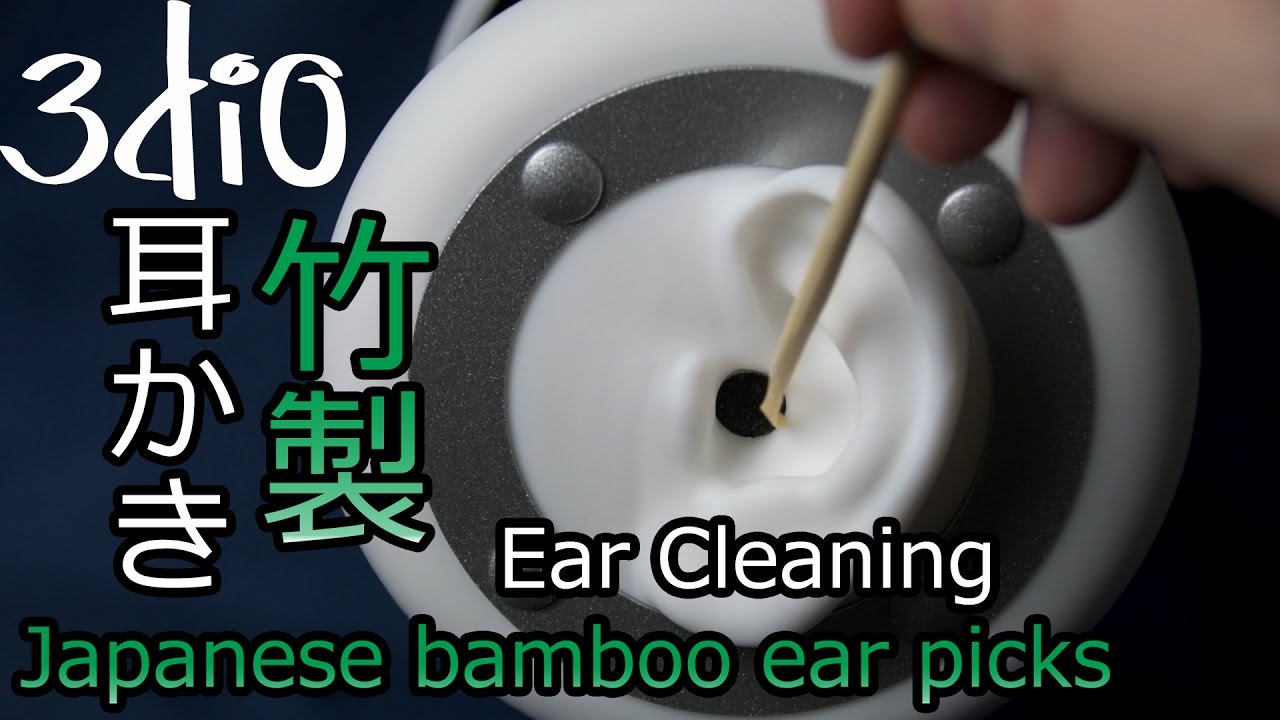 [ASMR] カリカリ音、竹製の耳かき、梵天 Ear Cleaning 3dio binaural [音フェチ]