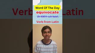 Word of the Day | EQUIVOCATE #learnanewwordtoday