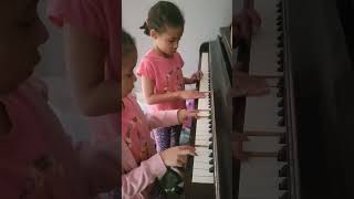 5 Year Olds Playing Piano 🎹  #piano #keyboard #music #kids #youtubeshorts #youtube #canada #fyp