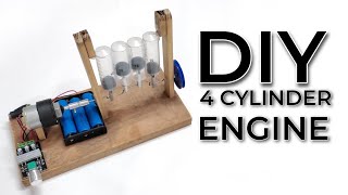 4 cylinder engine piston working | 4 cylinder engine die project | mechanical engineering project
