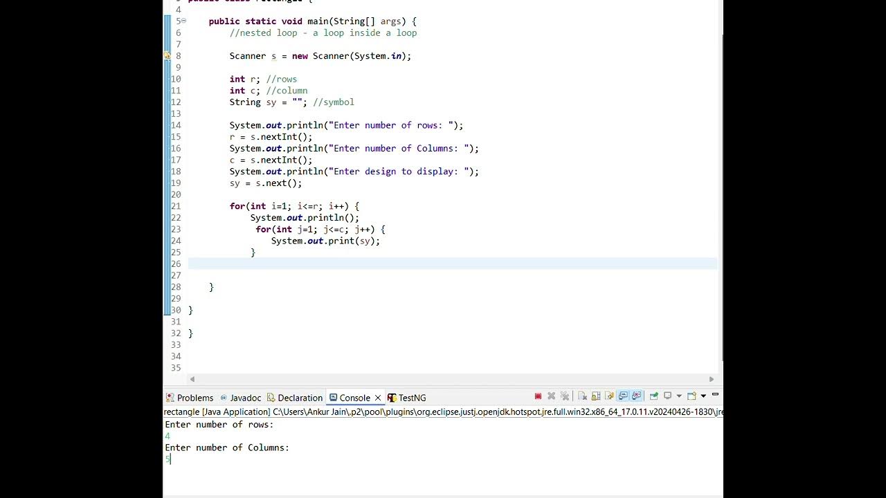 Java Programming: nested loop - YouTube