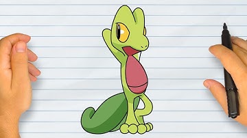 How to Draw the Pokémon Treecko | Step by Step Simple and Easy