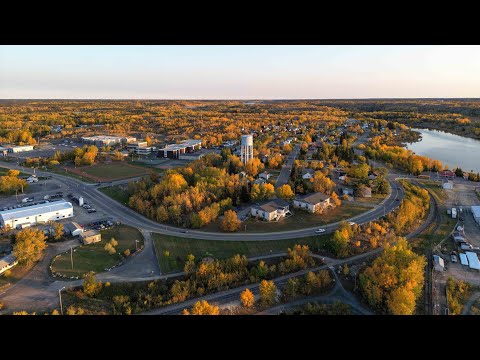 Flin Flon Manitoba Canada  Autumn Colors An Aerial Cinematic Experience