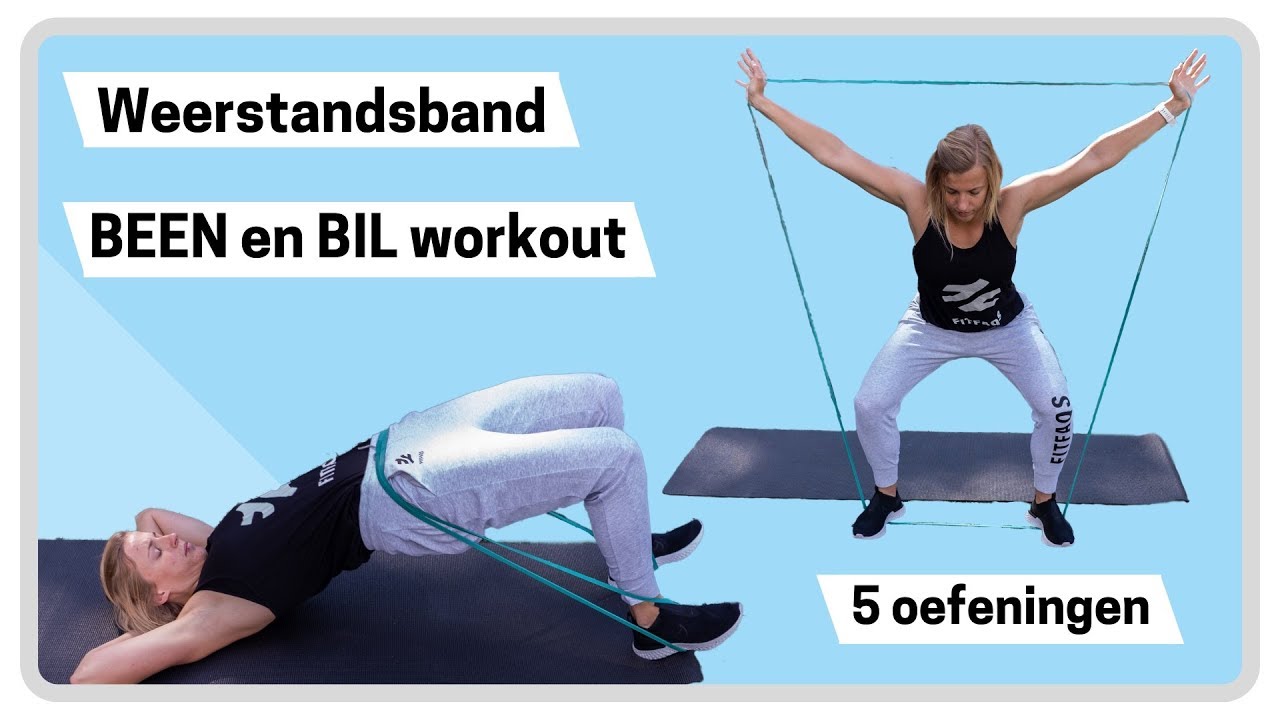 Maxim Voetganger type Billen en benen workout met weerstandsband - YouTube