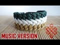 How to Make a Tricolor Weave Paracord Bracelet Tutorial Music Version (No Commentary)