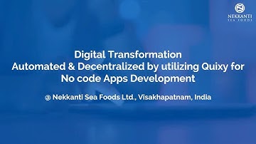 Digital Transformation at Nekkanti with Quixy