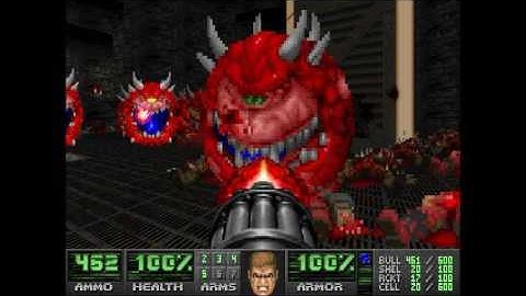 Doom 2 Sawdust Level 4 UV with 99.8% in 18:42 (Trigger happy)