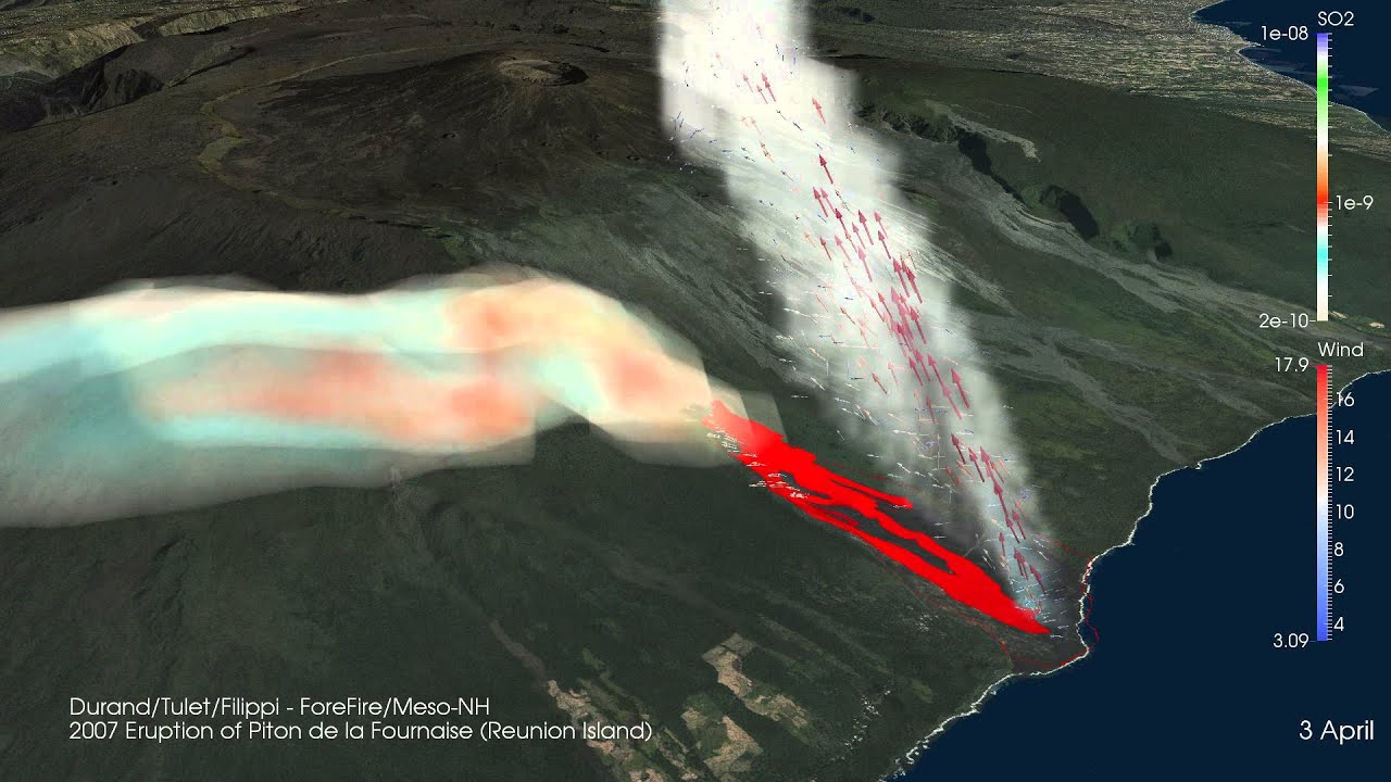 Forefire ForeFire - MesoNH high resolution volcano simulation - YouTube