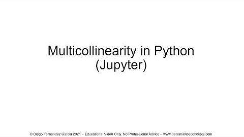 Multicollinearity. Variance Inflation Factor in Python (Jupyter)