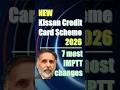 Kissan Credit Card (KCC) Scheme 2026 - What are 7 Big Changes?