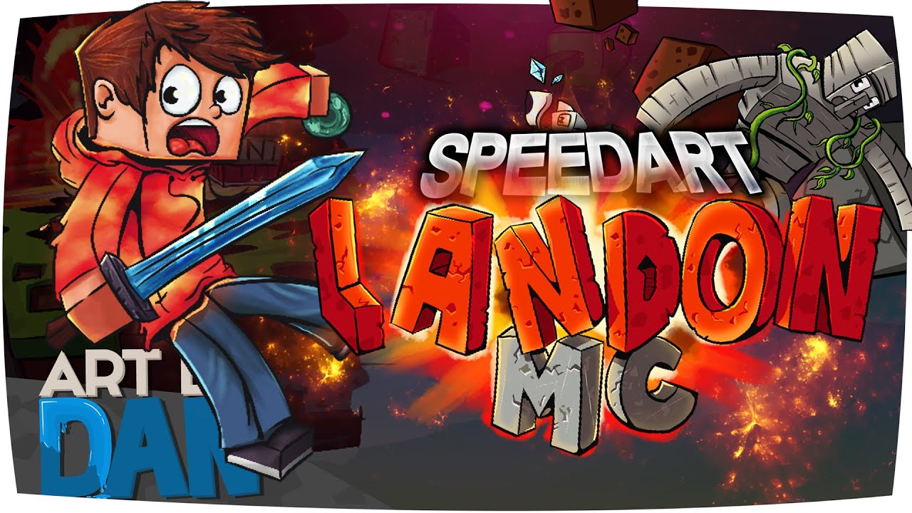 YouTube Minecraft Banner Speed Art - LandonMC - YouTube