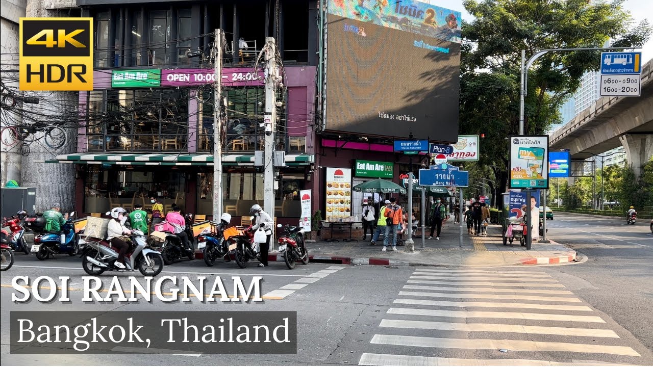 4K HDR| Walk around Soi Rangnam | Victory Monument | April 2022| Bangkok | Thailand
