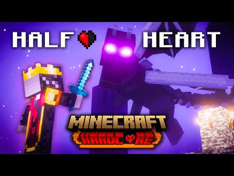 I Beat Ender Dragon With Half Heart in Hardcore Minecraft Difficulty 1000%