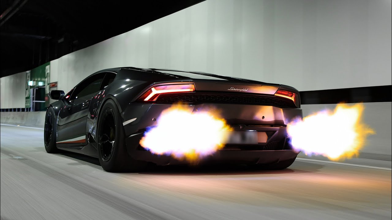 V10 Twin Turbo 1500whp Lamborghini Huracan Flame Shooter