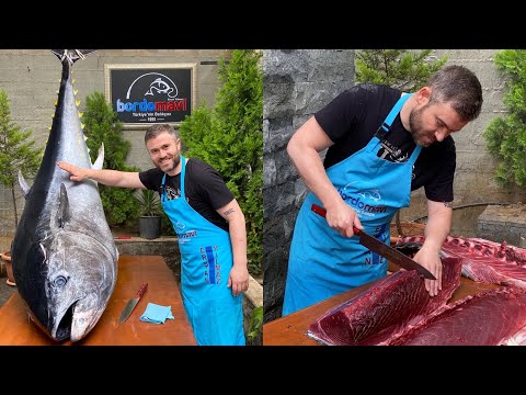 170 KG TUNA🔥🐟BY ERŞAN YILMAZ   BİBER SOSLU ORKİNOS IZGARA Grilled tunny served with pepper sauca