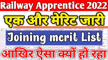 Railway Apprentice Merit list जारी 2022, ITI Pass, Railway Latest Apprentice Joining Merit list 2022