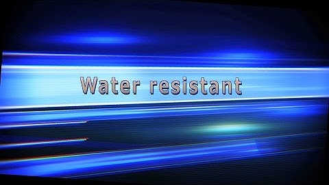 Waterproof Function Demonstration Video