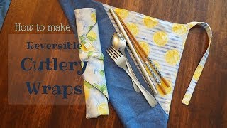 DIY Reversible Cutlery Wraps | リバーシブルで可愛いお箸袋