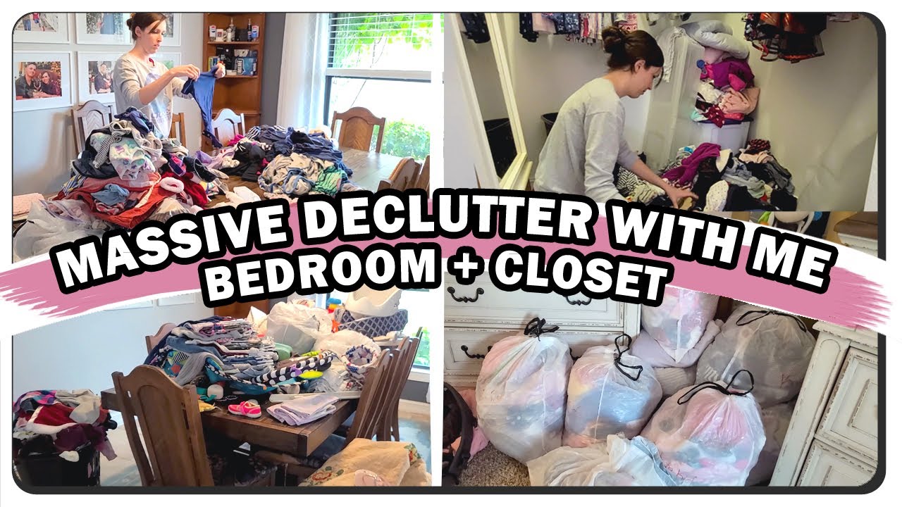 *NEW* BEDROOM + CLOSET DECLUTTER & CLEAN OUT | SPEED CLEANING ...