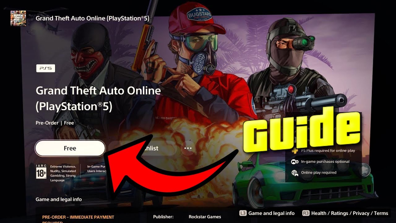 How to get GTA Online for free on your PlayStation 5