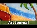 Art journal layout | hello summer