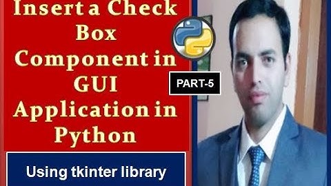 How to insert a Check Box in GUI application in Python
